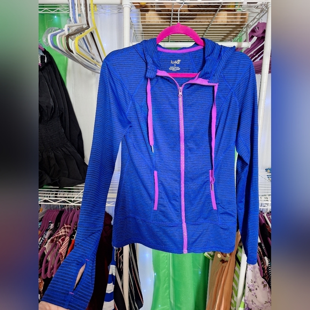 LUKKA ATHLETIC JACKET SIZE SMALL BLUE